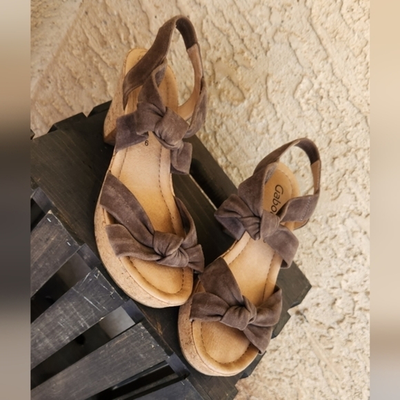 Gabor‎ Leather Suede Sandals - Picture 2 of 10